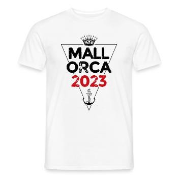 Mallorca 2023 - Männer T-Shirt - Weiß - Vorne - AI Model Male 178 dark (178cm)