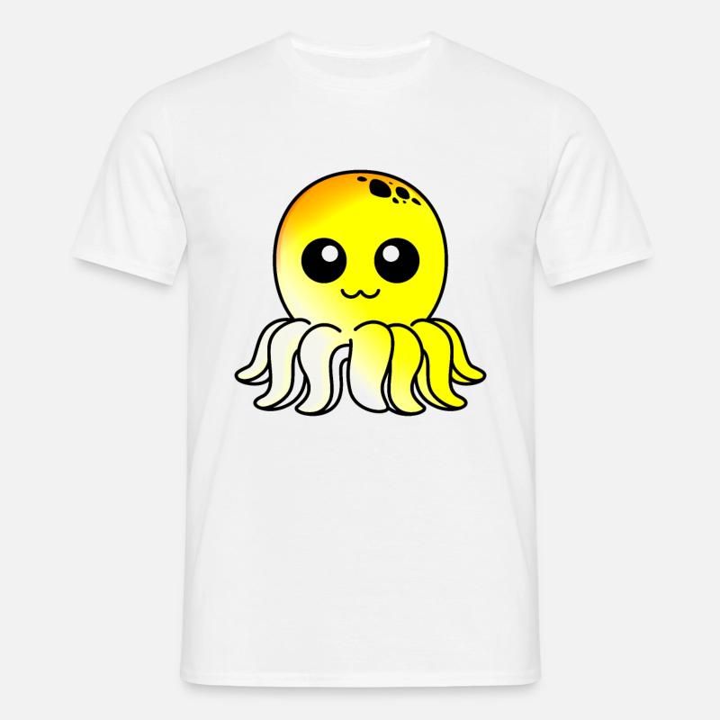 Krake Comic Tier - Männer T-Shirt - Weiß