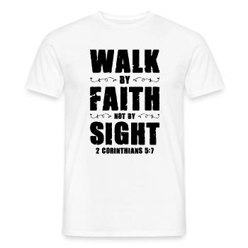 Trusting the Bible - Men's T-Shirt - white - Front - AI Model Male 178 dark (178cm)