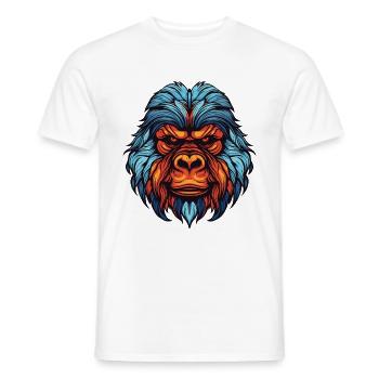 Gorilla Portrait - Männer T-Shirt - Weiß - Vorne - AI Model Male 178 dark (178cm)