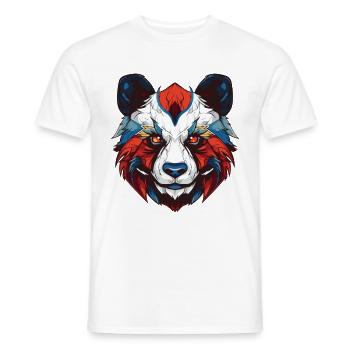 Panda Portrait - Männer T-Shirt - Weiß - Vorne - AI Model Male 178 dark (178cm)
