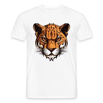 Portrait de guépard - T-shirt homme - blanc - Devant - AI Model Male 178 dark (178cm)