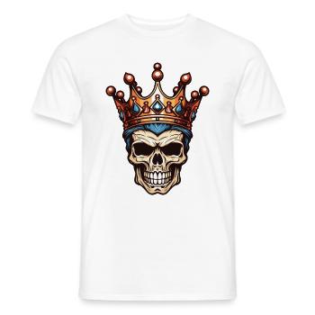 Skull King Crown - Men's T-Shirt - white - Front - AI Model Male 178 dark (178cm)