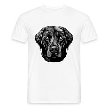 Labrador Dog Portrait - Men's T-Shirt - white - Front - AI Model Male 178 dark (178cm)