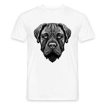 Mastiff Hund Portrait - Männer T-Shirt - Weiß - Vorne - AI Model Male 178 dark (178cm)