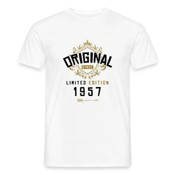 1957 limited edition birthday - Men's T-Shirt - white - Front - AI Model Male 178 dark (178cm)