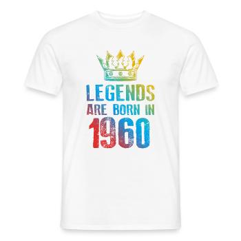 1960 Légendes nées en - T-shirt homme - blanc - Devant - AI Model Male 178 dark (178cm)