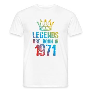 1971 Legends Born In - Men's T-Shirt - white - Front - AI Model Male 178 dark (178cm)