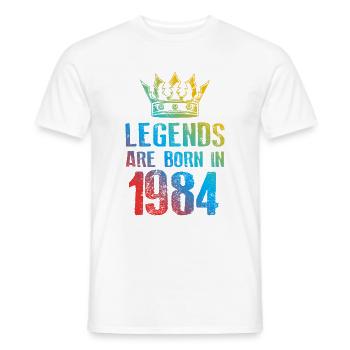 1984 Légendes nées en - T-shirt homme - blanc - Devant - AI Model Male 178 dark (178cm)