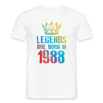 1988 legends born in - Männer T-Shirt - Weiß - Vorne - AI Model Male 178 dark (178cm)