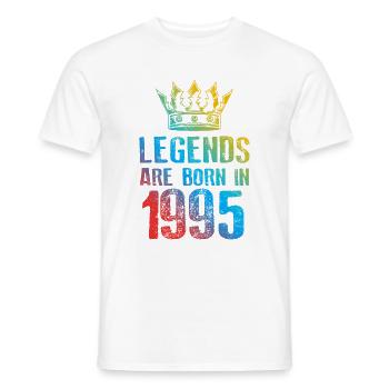 1995 legends born in - Männer T-Shirt - Weiß - Vorne - AI Model Male 178 dark (178cm)