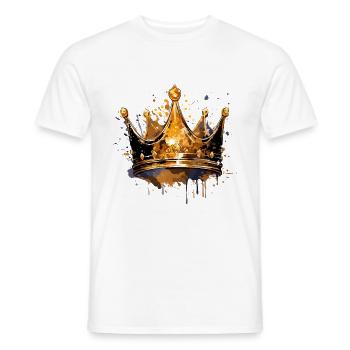 Crown Symbol Gold - Men's T-Shirt - white - Front - AI Model Male 178 dark (178cm)