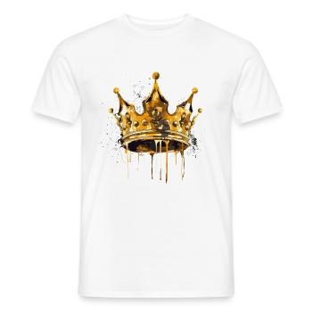 Crown Element King Symbol - Men's T-Shirt - white - Front - AI Model Male 178 dark (178cm)