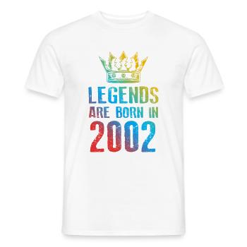 2002 Légendes nées en - T-shirt homme - blanc - Devant - AI Model Male 178 dark (178cm)