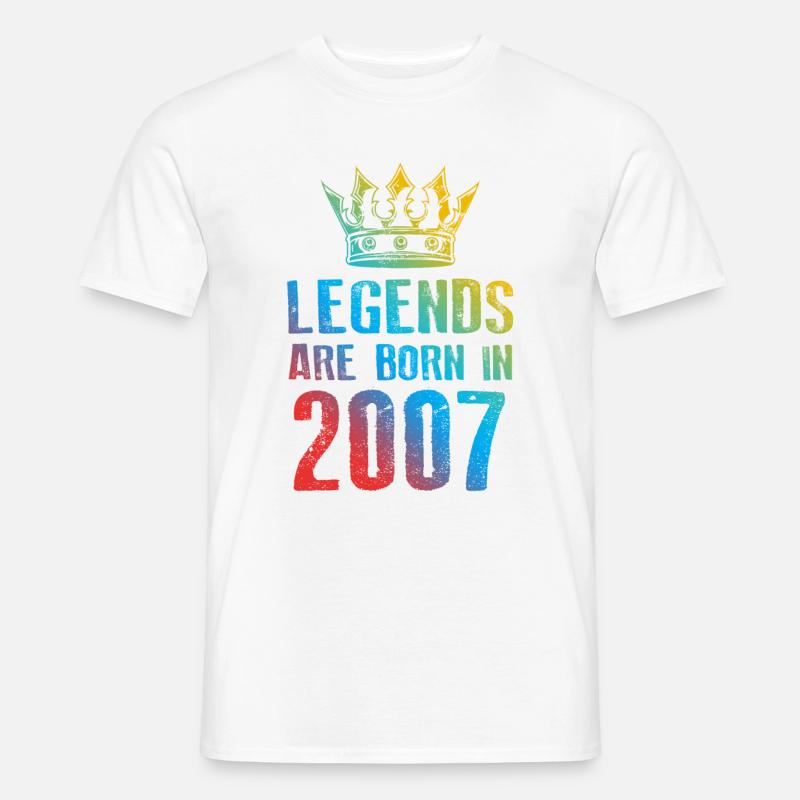 2007 legends born in - Männer T-Shirt - Weiß