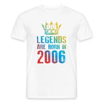 2006 legends born in - Männer T-Shirt - Weiß - Vorne - AI Model Male 178 dark (178cm)