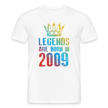 2009 Légendes nées en - T-shirt homme - blanc - Devant - AI Model Male 178 dark (178cm)