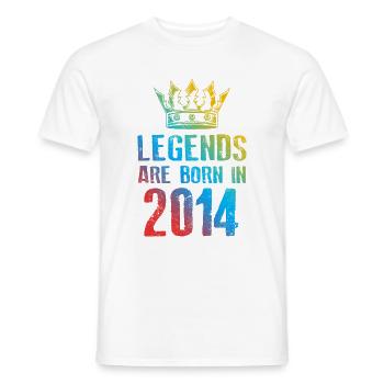 2014 legends born in - Männer T-Shirt - Weiß - Vorne - AI Model Male 178 dark (178cm)