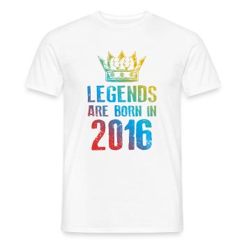 2016 Légendes nées en - T-shirt homme - blanc - Devant - AI Model Male 178 dark (178cm)