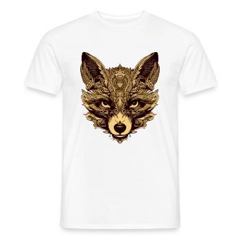 Fox Head Animal - Men's T-Shirt - white - Front - AI Model Male 178 dark (178cm)