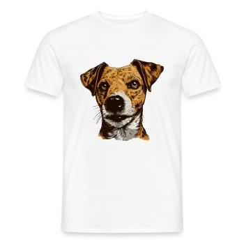 Jack Russel Terrier Hund Kopf - Männer T-Shirt - Weiß - Vorne - AI Model Male 178 dark (178cm)