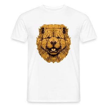 Tête de chien Chow Chow - T-shirt homme - blanc - Devant - AI Model Male 178 dark (178cm)