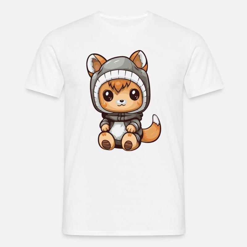 Eichhörnchen Winter Comic - Männer T-Shirt - Weiß
