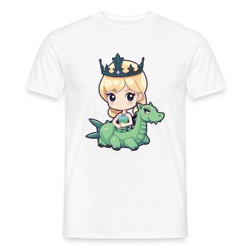 Prinzessin Drache Comic - Männer T-Shirt - Weiß - Vorne - AI Model Male 178 dark (178cm)