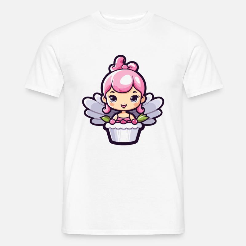 Fee Backen Kuchen Comic - Männer T-Shirt - Weiß