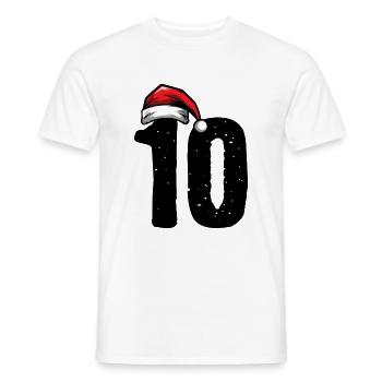 10 Numéro de Noël - T-shirt homme - blanc - Devant - AI Model Male 178 dark (178cm)