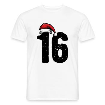16 Numéro Noël - T-shirt homme - blanc - Devant - AI Model Male 178 dark (178cm)