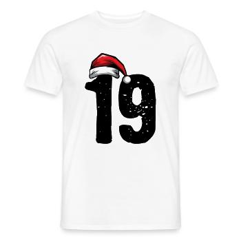 19 Zahl Weihnachten - Männer T-Shirt - Weiß - Vorne - AI Model Male 178 dark (178cm)