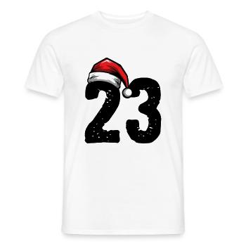 23 Numéro Noël - T-shirt homme - blanc - Devant - AI Model Male 178 dark (178cm)