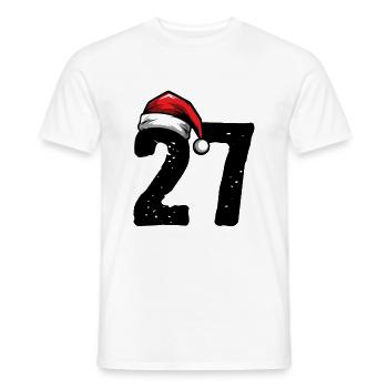27 Zahl Weihnachten - Männer T-Shirt - Weiß - Vorne - AI Model Male 178 dark (178cm)