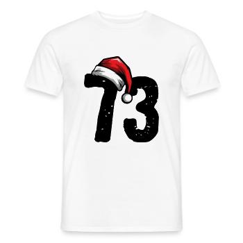 73 Numéro Noël - T-shirt homme - blanc - Devant - AI Model Male 178 dark (178cm)