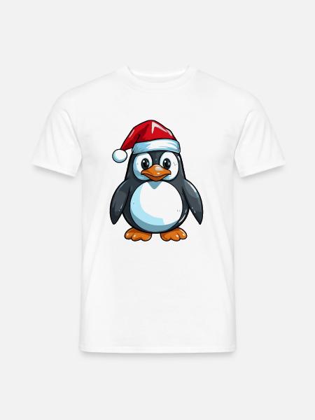 Penguin Comic Christmas - Men's T-Shirt - white