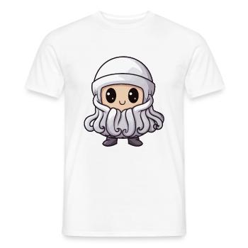 Oktopus Winter Tier Baby Comic - Männer T-Shirt - Weiß - Vorne - AI Model Male 178 dark (178cm)