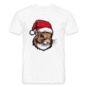 Écureuil Noël Animal Portrait Noël - T-shirt homme - blanc - Devant - AI Model Male 178 dark (178cm)