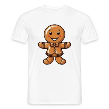 Gingerbread Christmas Biscuit Baking - Men's T-Shirt - white - Front - AI Model Male 178 dark (178cm)