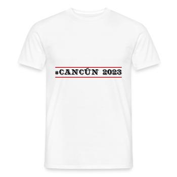 Cancun 2023 - Männer T-Shirt - Weiß - Vorne - AI Model Male 178 dark (178cm)