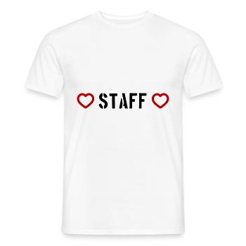 Staff Heart - Men's T-Shirt - white - Front - AI Model Male 178 dark (178cm)