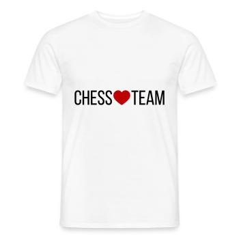Chess Team Heart - Men's T-Shirt - white - Front - AI Model Male 178 dark (178cm)