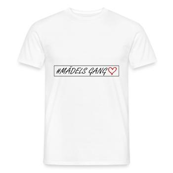 Girls Gang Team Femmes Coeur - T-shirt homme - blanc - Devant - AI Model Male 178 dark (178cm)