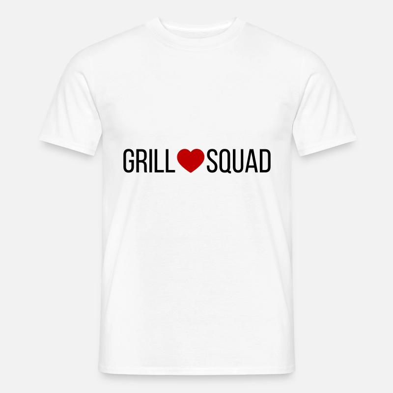 Grill Squad Herz - Männer T-Shirt - Weiß