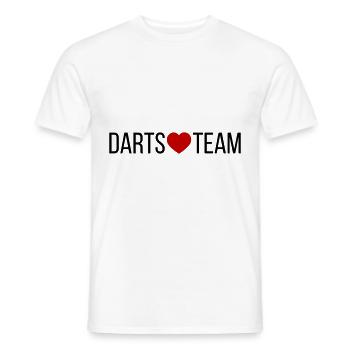 Cœur de l’équipe de fléchettes - T-shirt homme - blanc - Devant - AI Model Male 178 dark (178cm)