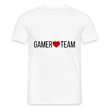Cœur de l’équipe de joueurs - T-shirt homme - blanc - Devant - AI Model Male 178 dark (178cm)