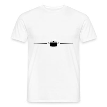 ligne de casserole - T-shirt homme - blanc - Devant - AI Model Male 178 dark (178cm)