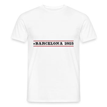 Barcelona 2023 - Männer T-Shirt - Weiß - Vorne - AI Model Male 178 dark (178cm)