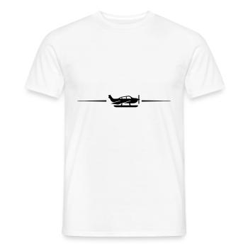 Flugzeug Linie - Männer T-Shirt - Weiß - Vorne - AI Model Male 178 dark (178cm)