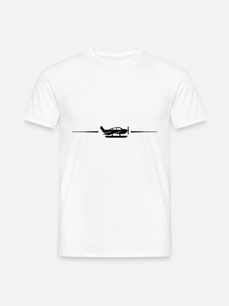 Flugzeug Linie - Männer T-Shirt - Weiß